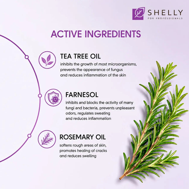 Antimykotische Prophylaxe für Füße und Nagelplatte Shelly 100 ml