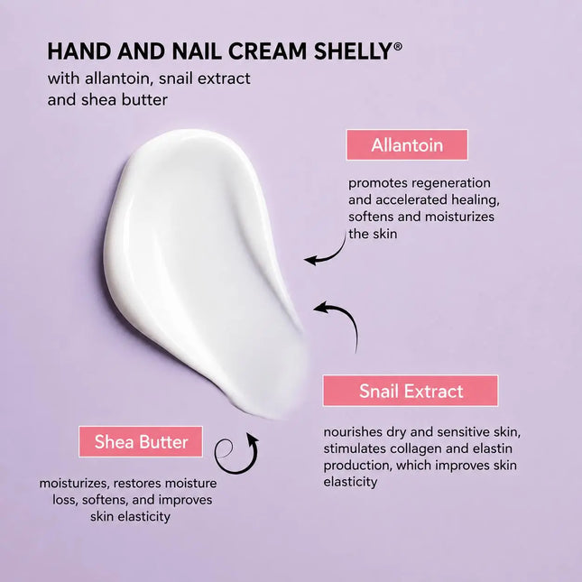 Hand- und Nagelcreme mit Allantoin, Schneckenextrakt und Sheabutter Shelly 250 ml