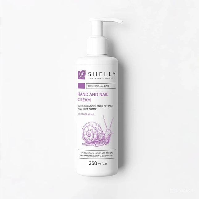 Hand- und Nagelcreme mit Allantoin, Schneckenextrakt und Sheabutter Shelly 250 ml
