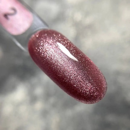 Edlen Cat-Eye-Glitzer Nr. 2 Granatrot 9ml