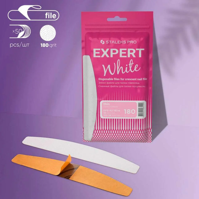 Одноразовые пилки Crescent Staleks Expert 42, зернистость 180, 50 шт.