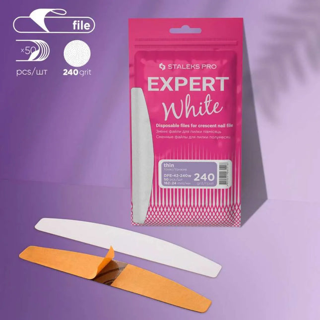 Одноразовые пилки Crescent Staleks Expert 42 зернистость 240, 50 шт