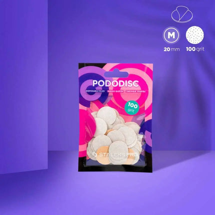 Одноразові пилочки для педикюру Disc Staleks PODODISC M 100 grit, 50 шт.