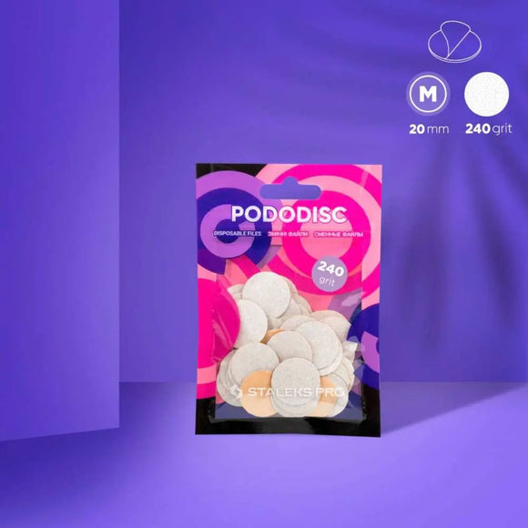 Disposable files for pedicure disc Staleks PODODISC M 240 grit 50pcs