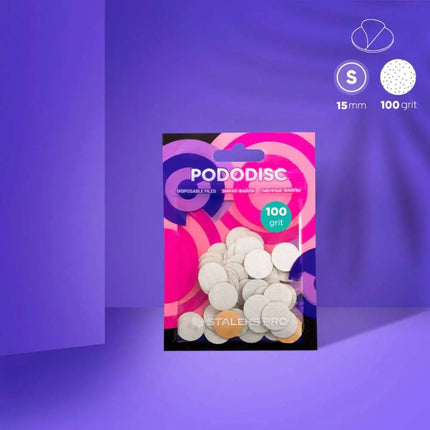 Одноразовые пилочки для педикюра Pedicure Disc Staleks PODODISC S зернистость 100, 50 шт.