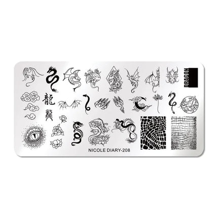 Stamping plate NICOLE DIARY-208 Rectangular - Stamping Plate