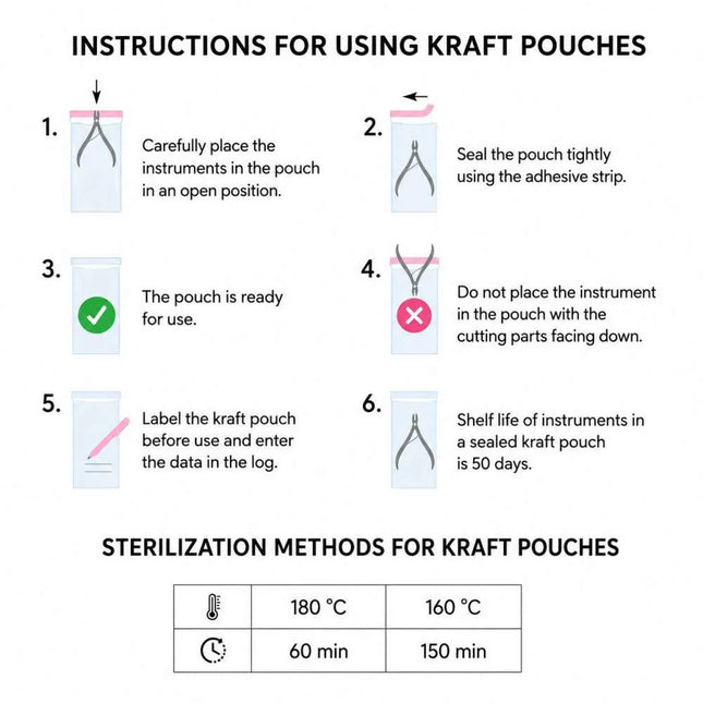 Sterilization Pouches MicroSTOP 100x200mm (white) 100pcs