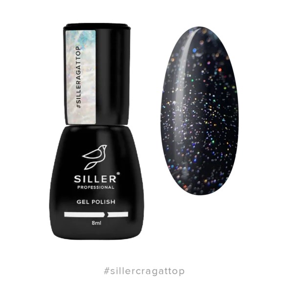 Top AGAT No Wipe 8 ml Siller - Top Coat