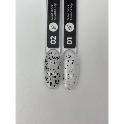 Top Black Crumbs №2 8 ml Siller - Top Coat