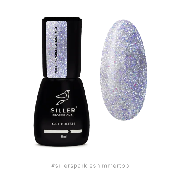 Top Sparkle Shimmer 8 ml Siller - Top Coat